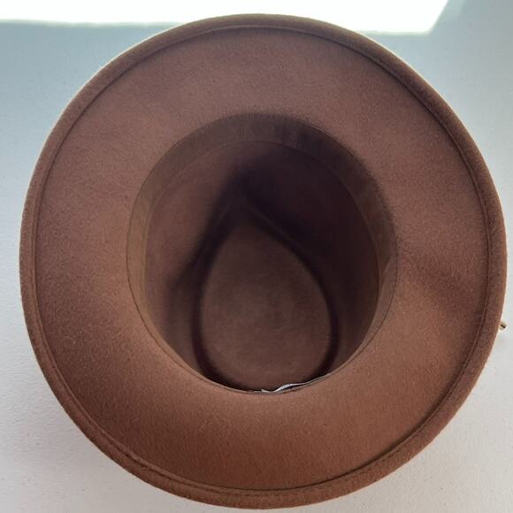 Summer & Rose Fedora Hat Women's One Size Brown 100% Wool Cord Tie - Picture 6 of 13